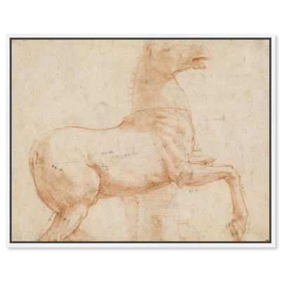 Art Remedy Sketches Canvas, A Marble Horse on Quirinal Hill (recto), c.