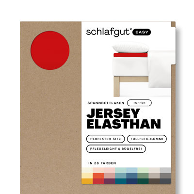 Jersey Elastane Fitted Sheet EASY for Toppers, 100% Cotton