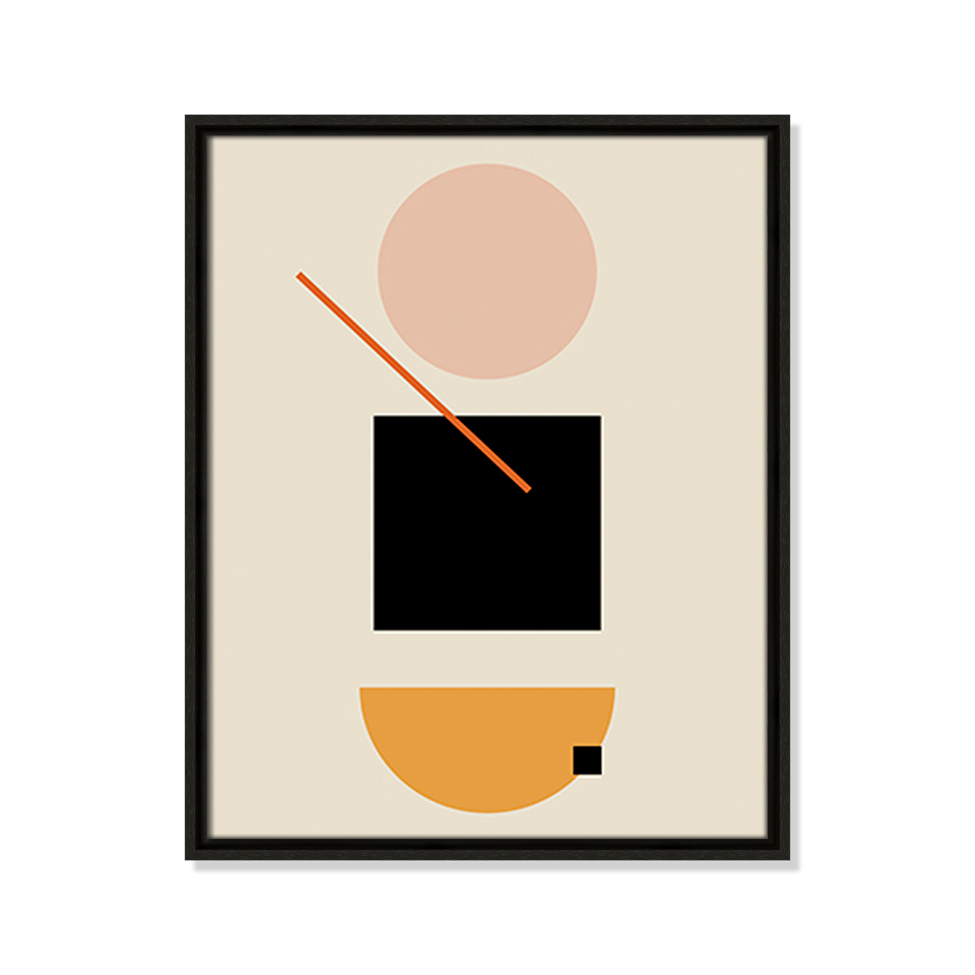 Simple Shapes by Daniela Santiago, 21.5" H x 17.5" W x 2" D, Espresso Framed