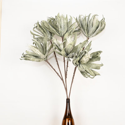 40 "arrangement floral artificiel Protea pour vase de remplissage, branche de feuillage de ferme longue tige florale bouquet en vrac pour fête de mariage bureau à la maison centre de table décorations de tablette