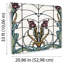 Papier peint floral avec vitrail rouge-1676389955
