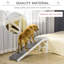 Rampe pour chien Pawhut pour lit, rampe pour chien avec tapis antidérapant et plateforme supérieure, blanc