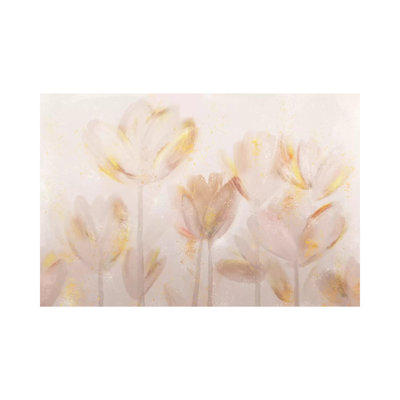 Contemporary Poppies Neutral by Northern Lights - Wrapped Canvas Print