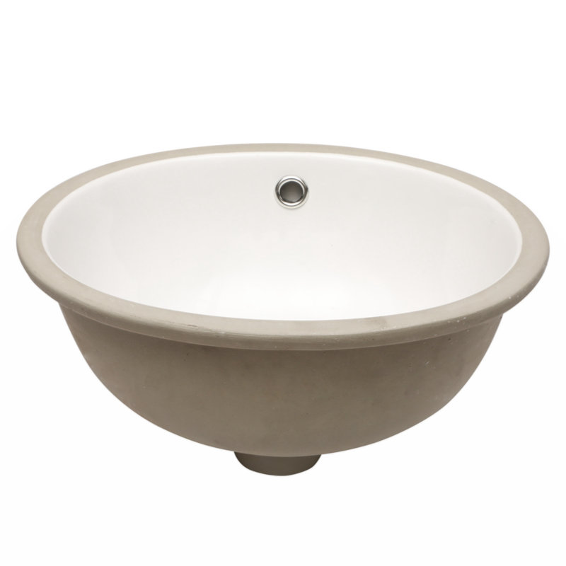 Myhomekeepers 13.4'' Ceramic Circular Bathroom Sink