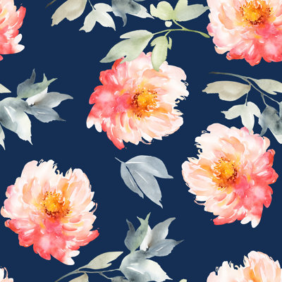 Annaelle Seamless Summer Pattern by Karma15381 - Wrapped Canvas Print