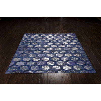 Tonasket Leather Geometric Indoor Rug
