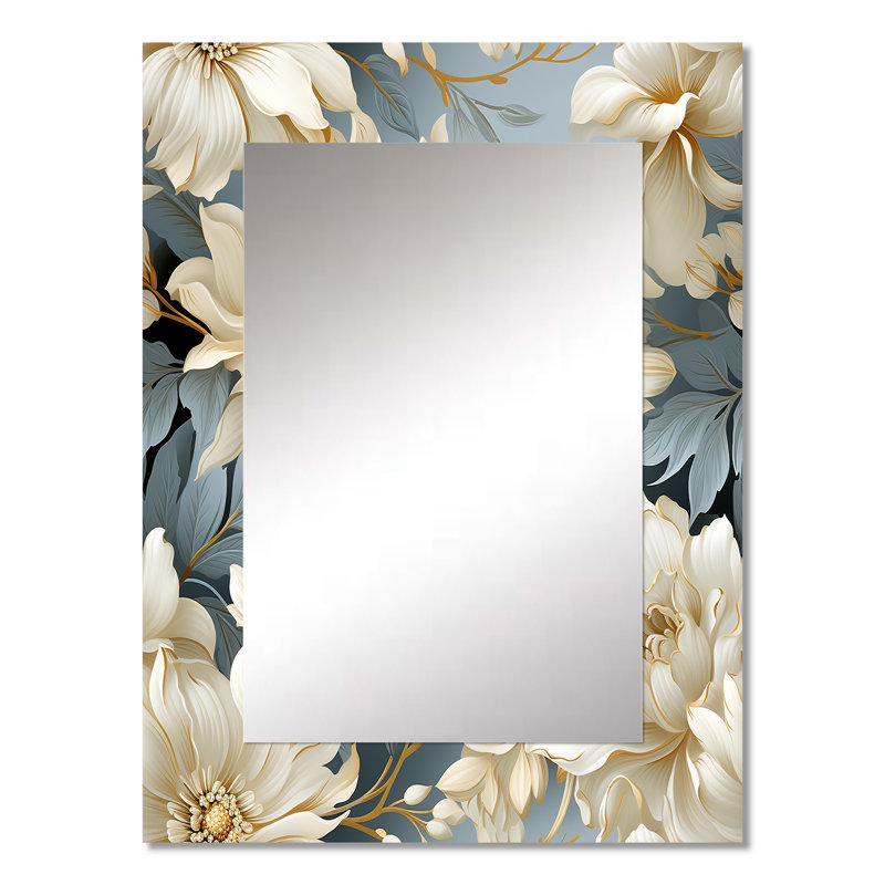 Kenny Contemporary Victorian Flourish Victorian Motif - miroir floral, 32 po x 24 po