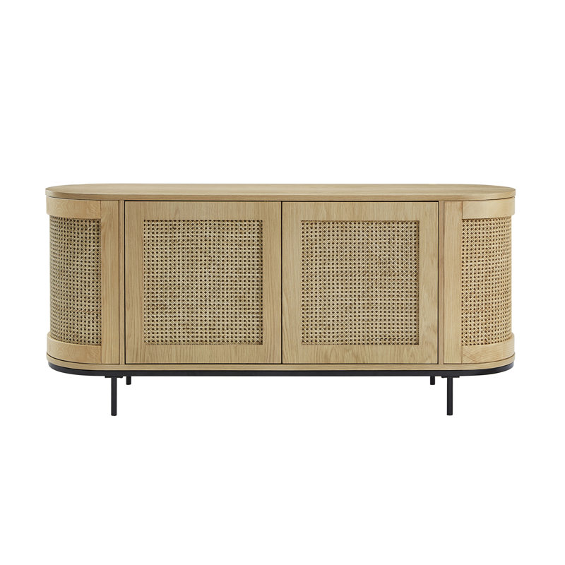 Commode d'appoint en acier Prestonne, Brun