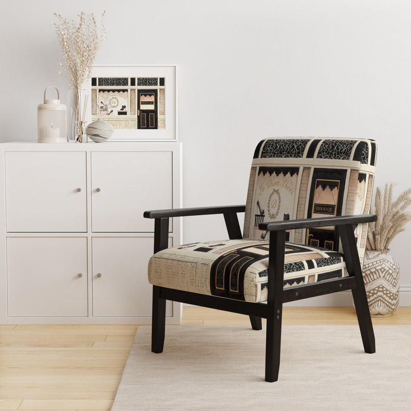 Fauteuil rembourré «Hadasa - Paris Diva Shoes», Noir