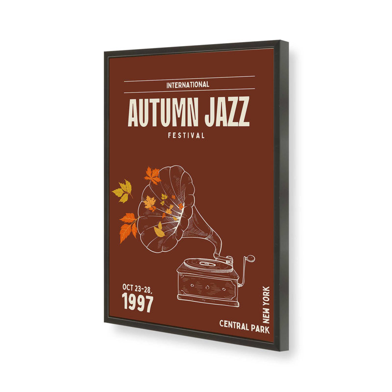 Autumn Jazz Festival, reproduction d'affiche, Noir satiné, H 15 po x l 12 po