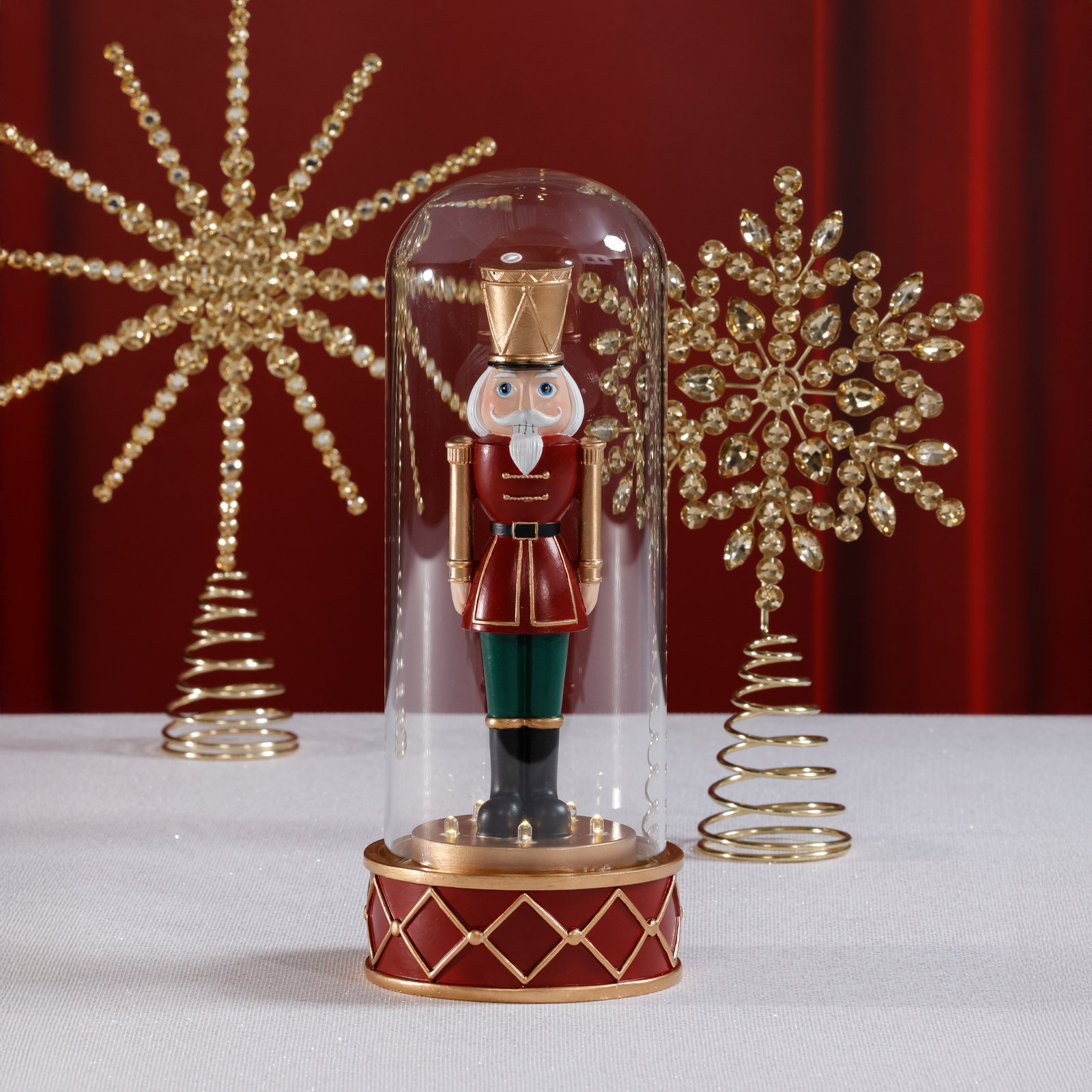 Lighted Soldier Cloche Nutcracker Accent