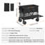 Chariot pliable à deux étages, chariot pliable 400L avec roues tout-terrain, chariot pliant robuste capacité de poids de 350 à 450 lb pour le camping, le magasinage, le jardin, rallonge extra longue de 52 po