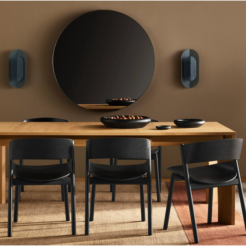 Port Upholstered Dining Chair, Black on Ash
