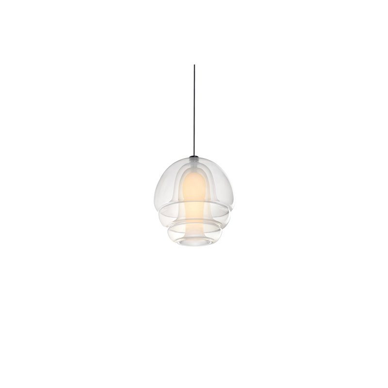 1 - Light LED Pendant, 13.78" H x 12.2" W x 12.2" D