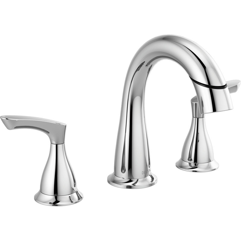 Broadmoor Widespread Pull Out Sprayer Bathroom Faucet, 2-handle Bathroom Sink Faucet with Drain, Chrome
