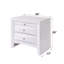 2 tables de chevet blanches avec 1 plateau pour une superbe organisation intérieure
