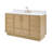 60" Fully Assembled Single Bathroom Vanity Set With Solid Surface Engineered Marble Top and Backsplash