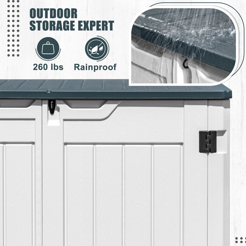 4.16 ft. W x 2.37 ft. D Horizontal Storage Shed