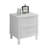 Tommy Nightstand, 18.9" Modern Side Table, 2 Drawers End Table w/Storage, Bedside Table for Bedroom, Living Room, Solid Profile Design, Classic White