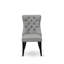 L'ensemble de table de cuisine moderne de 7 pièces comprend une table de cuisine et 6 chaises parsons en polyester gris clair avec dossier capitonné, 44 x 100 pouces, noir sablage-1582080622