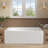 60" W X 32'' D Alcove Acrylic Bathtub Drop-In Soaking Tub 3-Wall White Bathroom Tub With Right Drain & Built-In Armrests-120653406
