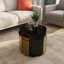 Table basse de luxe 4 en 1 dorée, ensemble de 4 tables gigognes rondes 4 pièces, table basse dorée pour salon, appartement, bureau, petit espace-681936575