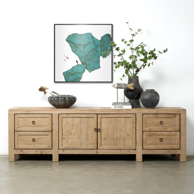 Approx.92 Inches Long Four Drawers Sideboard Weathered Natural by Lily