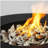 Circular propane pit table with lava rock