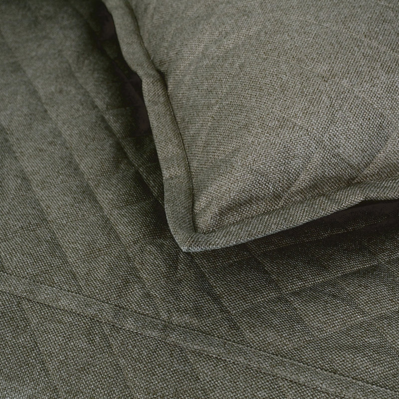 Baby Basket Coverlet, Queen Coverlet + 2 Euro Shams, Sandstone