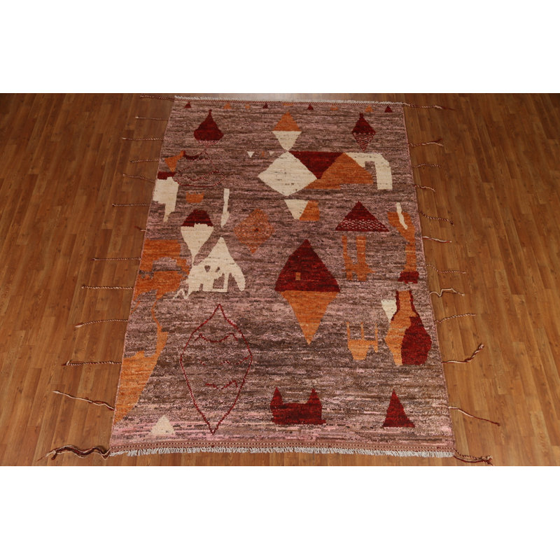 One-of-a-Kind 6'7'' X 9'5'' New Age Wool Area Rug in