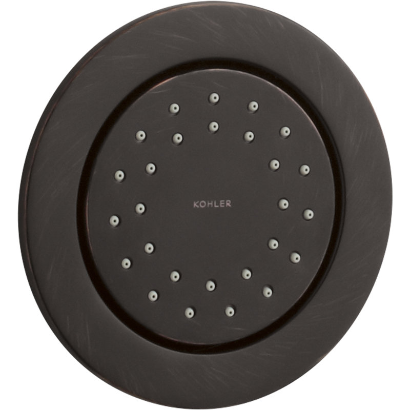 2 gpm WaterTile Round 27-Nozzle Body Spray 2.0 gpm with Stimulating Spray and Katalyst Air-Induction Technology