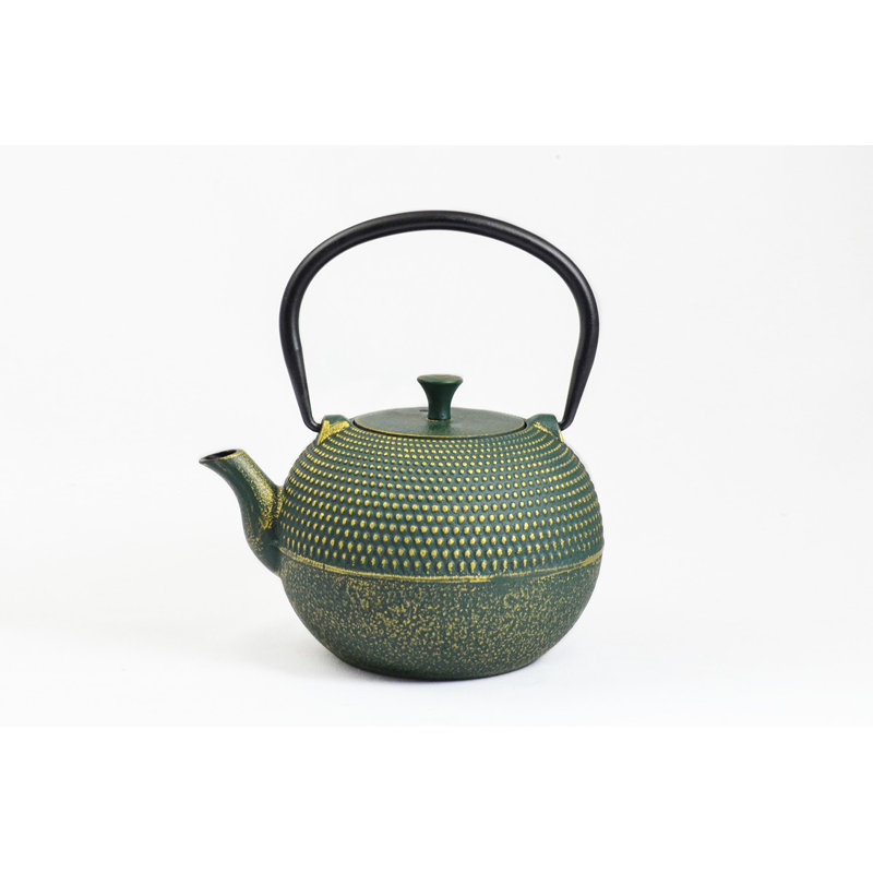 Bloomsbury Market Croker 0.8ml No Pattern Teapot, Green/Gold