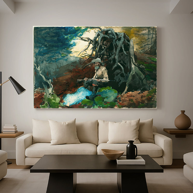 Le guide Adirondack (ou l'arbre tombé) - Winslow Homer - Toile tendue avec châssis - 1894, 40 x 60