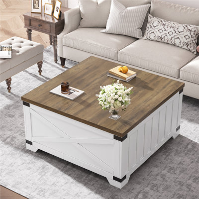 Table basse avec rangement relevable Locascio Farmhouse