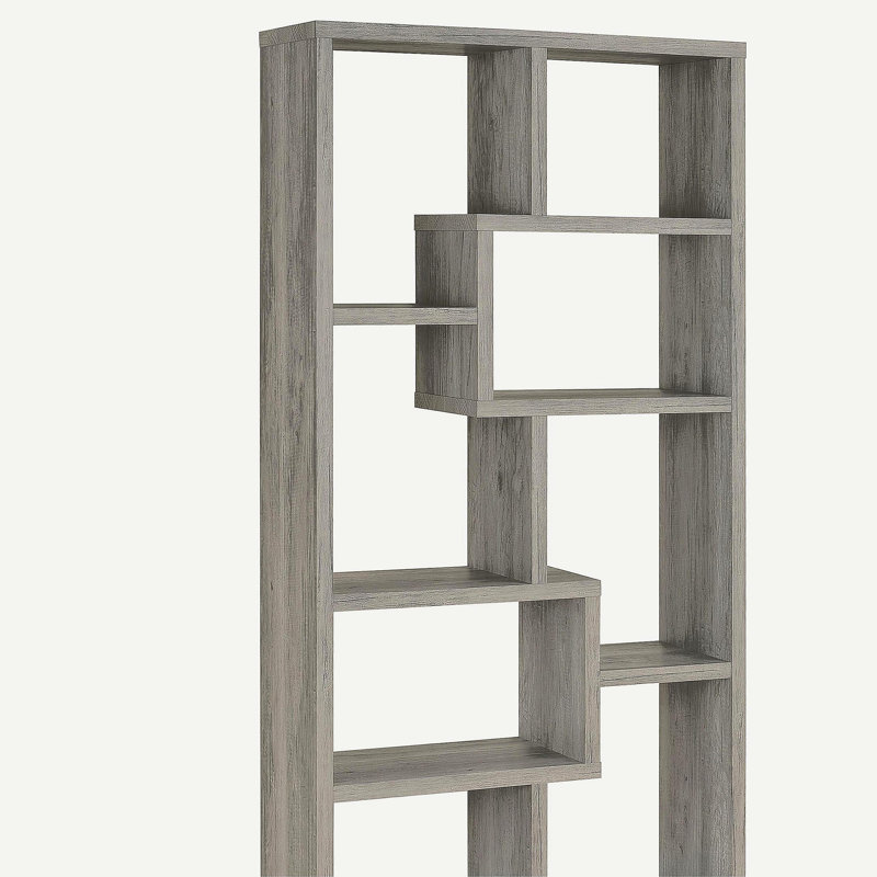 Bibliothèque à 7 tablettes, gris