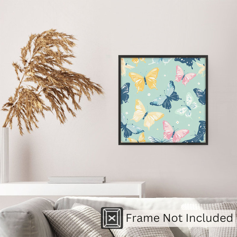 «Animals Butterfly Symphony II Cottage», reproduction d'art non encadrée, H 16 po x l 16 po