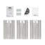 Hotte murale convertible 30 pouces 600 CFM en blanc
