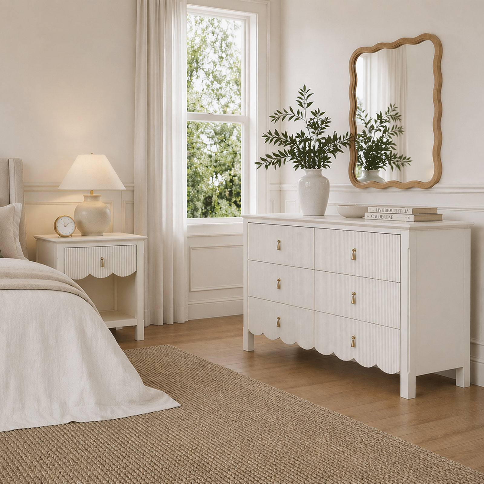 Sofia 2-Piece Bedroom Set, Cream