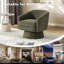 Fauteuil d'appoint rotatif à 360 ° en chenille moderne avec rangement, fauteuil rotatif pour salon, chambre à coucher ou bureau-967917481