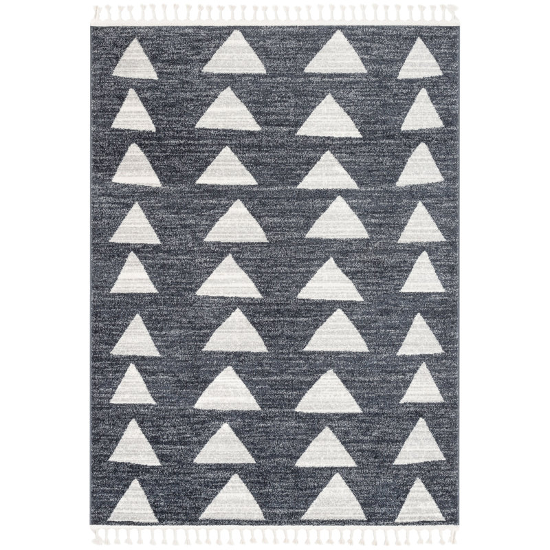 Kennedy Triangles Grey Children's Rug, Rectangle 120 x 160cm