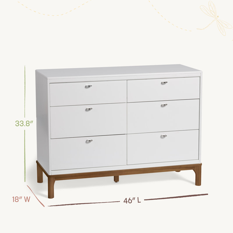 Commode 6 tiroirs Little Seeds Laurel, Noir