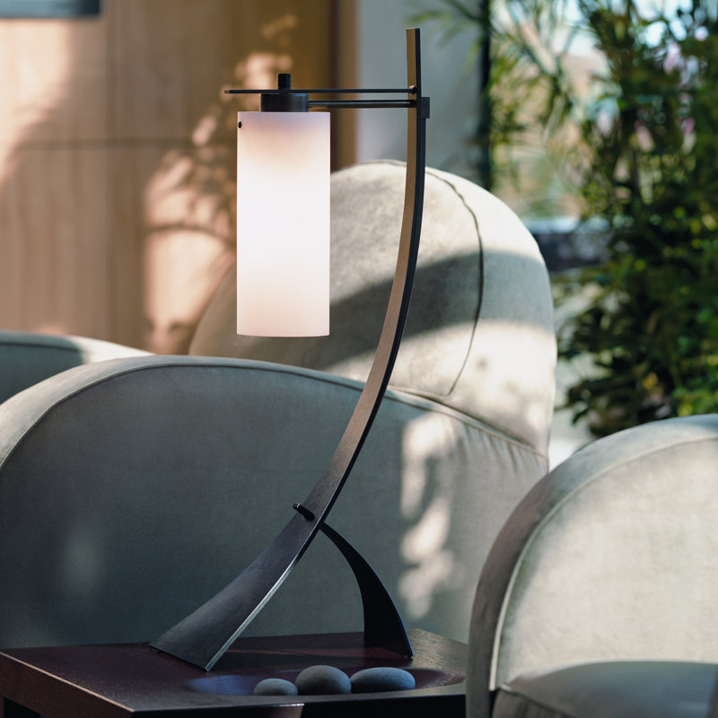 Stasis 28.3" Arched Table Lamp, Black