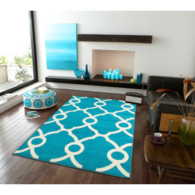 Tapis intérieur / extérieur bleu Kirt