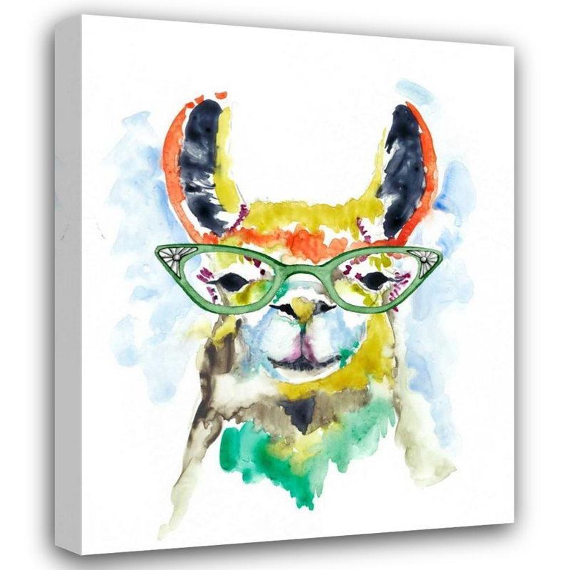 «Dakota Fields Goldberger», galerie d'art sur toile tendue par Jennifer, Smarty, Pants Llama, H 44 po x l 36 po