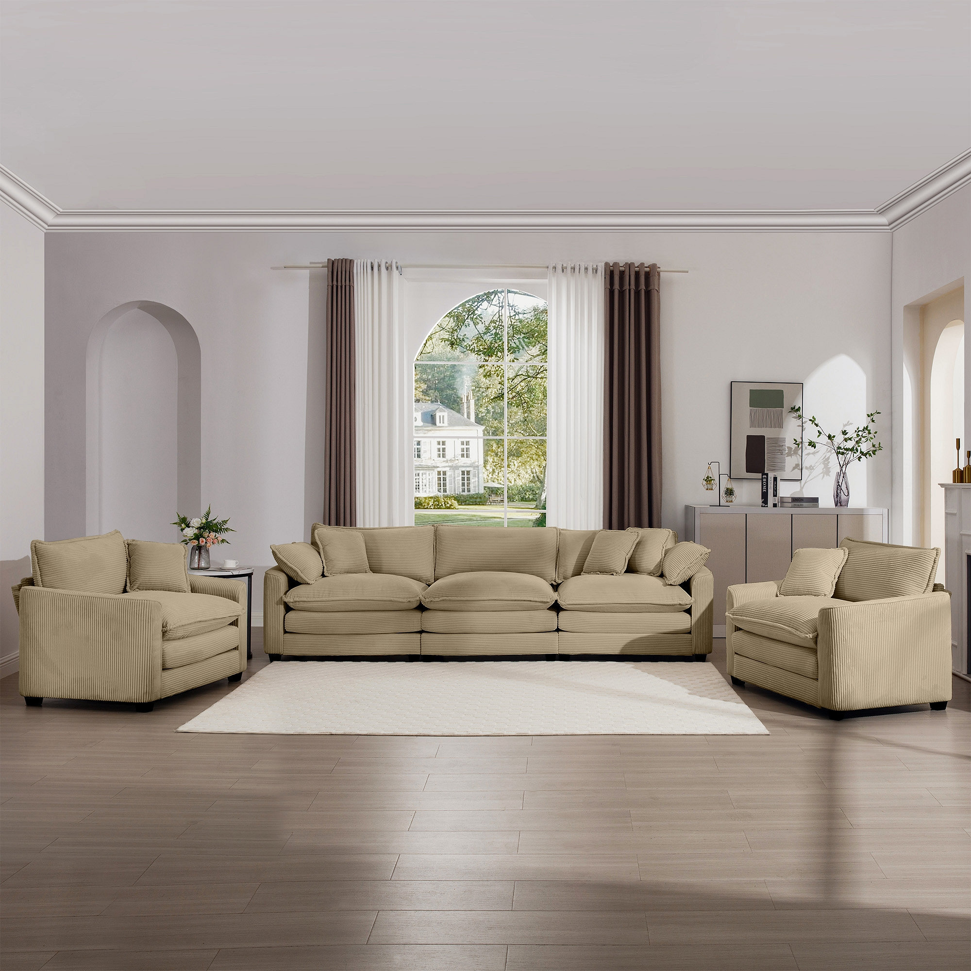 Red Barrel Studio Luxurious And Sophisticated Sofa Set With Soft ...