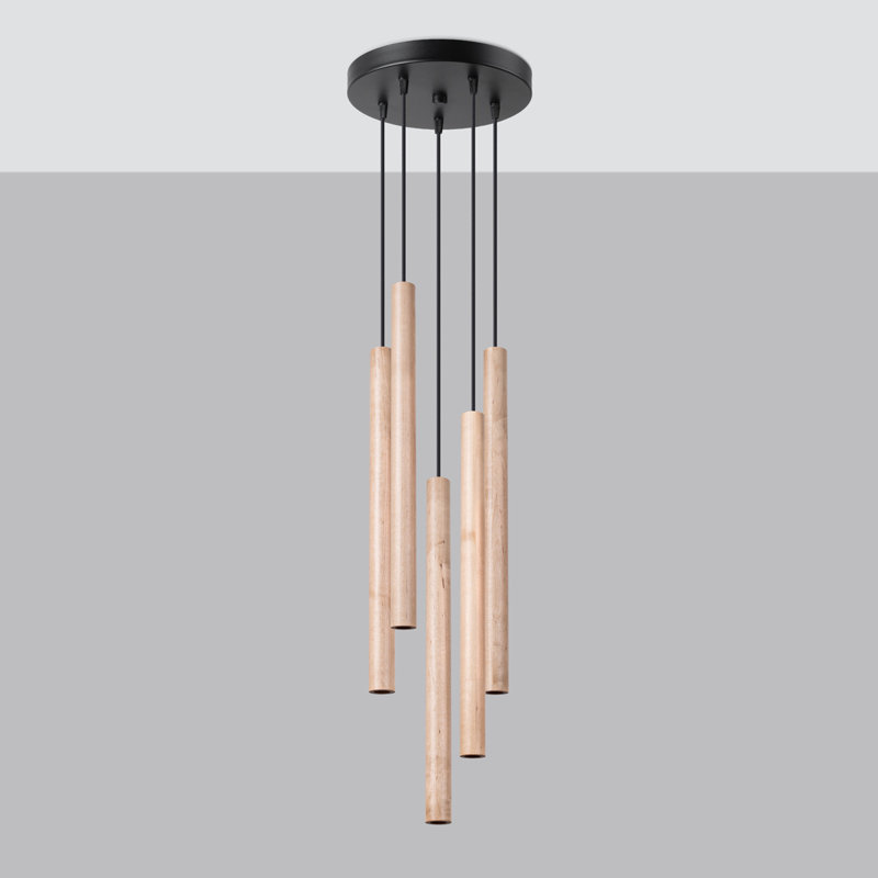 Berthile - Light Pendant, 14cm W x 27cm D, 5 Lights, Brown