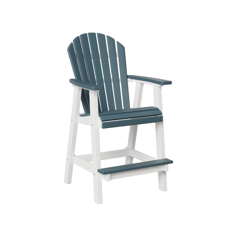 Chaise de bar Comfo, Blanc / Gris ardoise