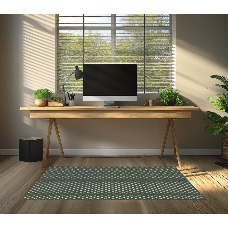 Tapis de bureau léger Criss Cross, L 3 pi x L 2 pi, Chimichurri