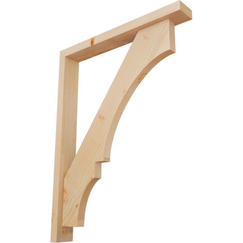 Support de bloc Balboa avec entretoise décalée, 34 x 26, Sapin Douglas de l 3 1/2 (lisse)