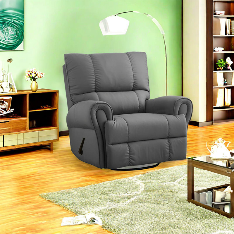 Fauteuil inclinable Enrrique, Similicuir gris